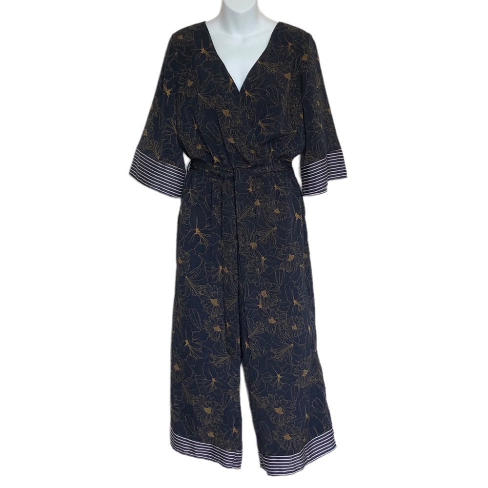 Bishop + Young Wide Leg Printed Jumpsuit Sz S